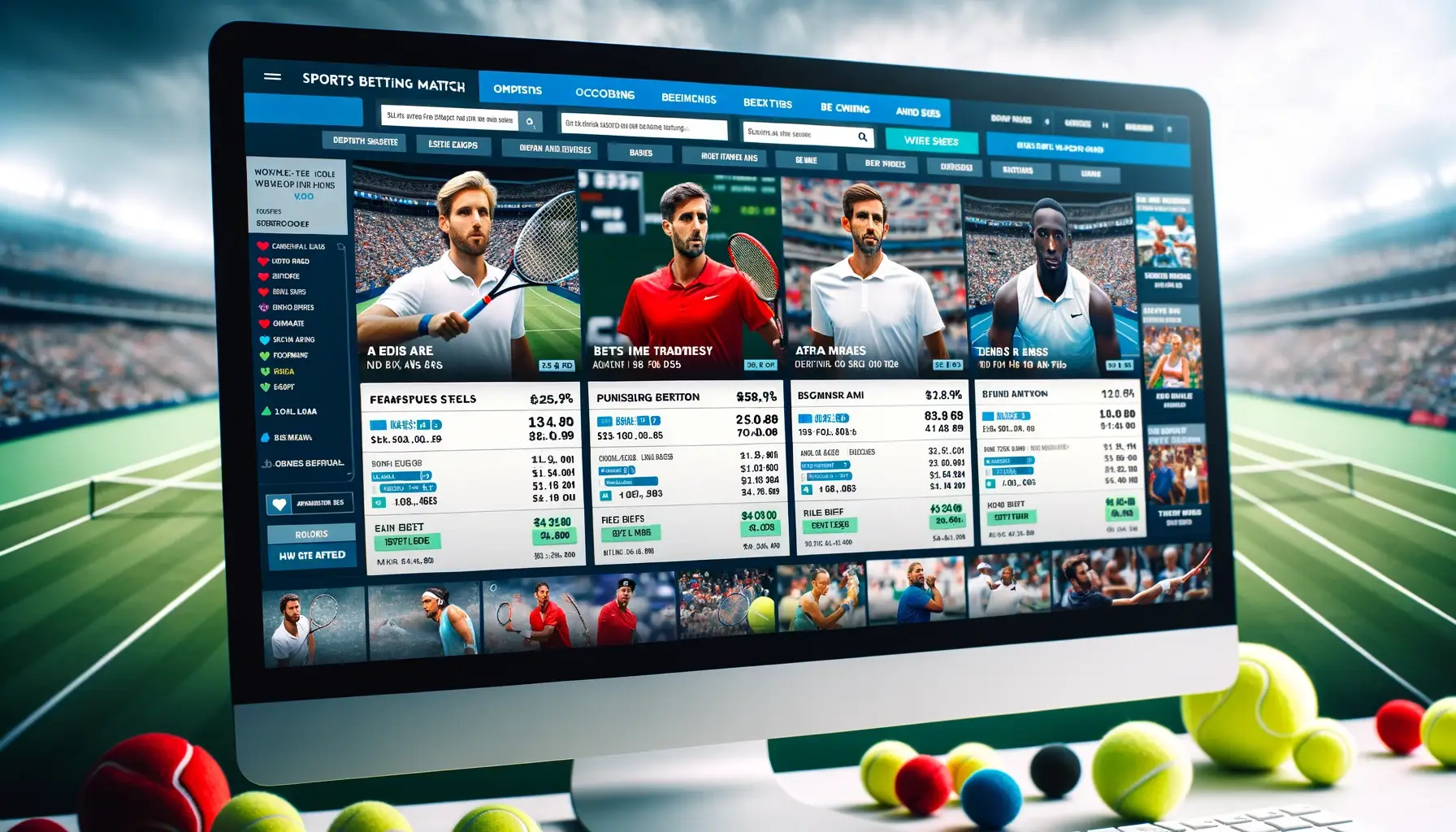 Un site de comparateur des joueurs de tennis